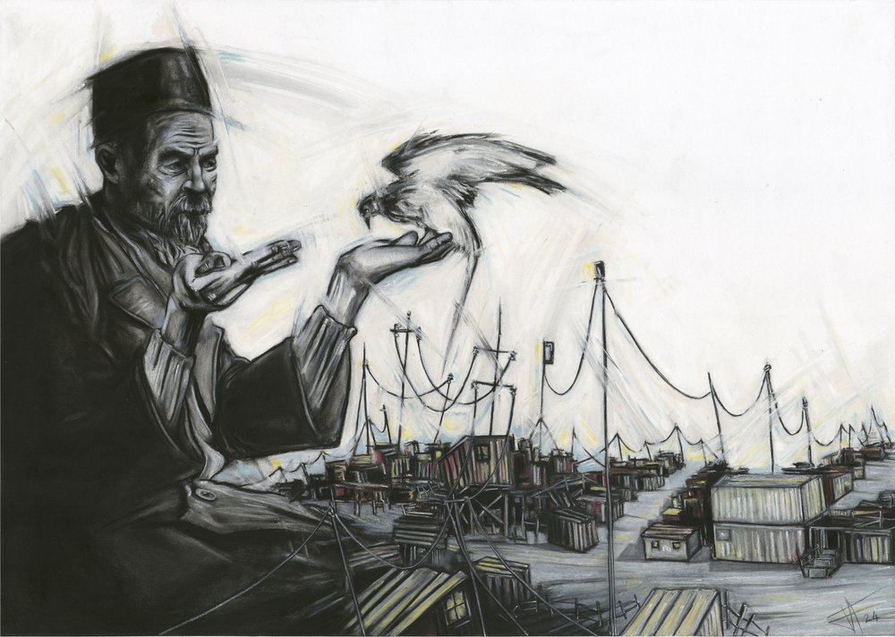 El anciano y el halcón de Lourens Joubert