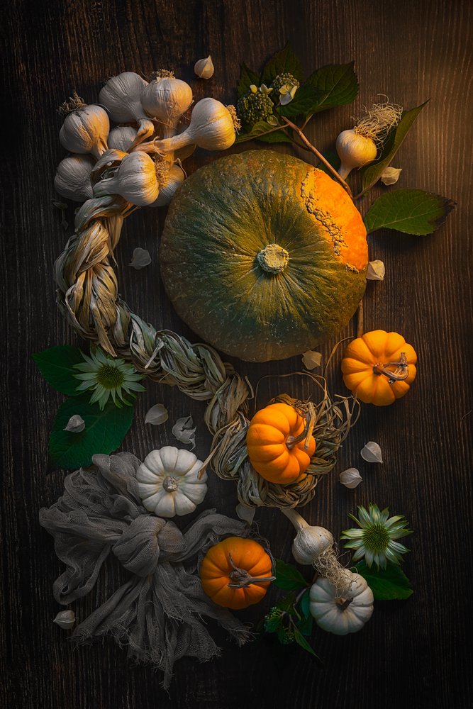 Naturaleza muerta de la cosecha de otoño de Lydia Jacobs