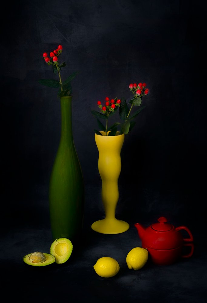 Naturaleza muerta de cocina llena de color de Lydia Jacobs