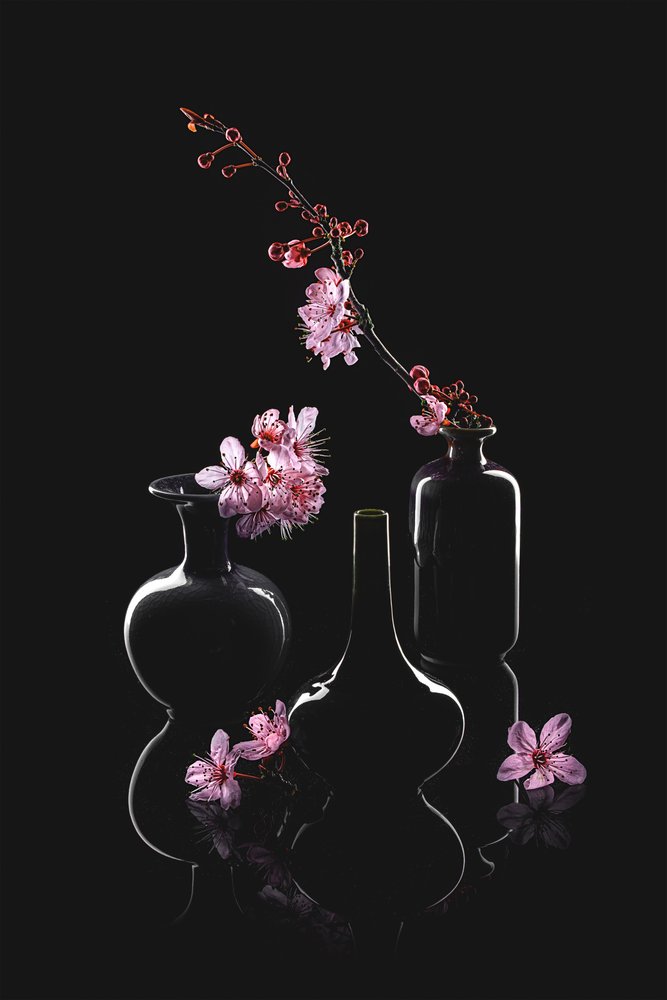 Jarrones elegantes con motivos florales de Lydia Jacobs