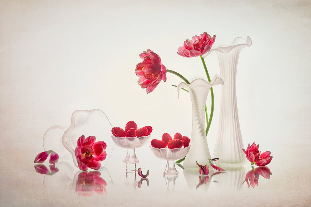 Elegante bodegón floral de Lydia Jacobs