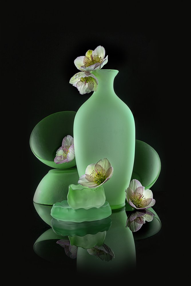 Elegante diseño floral en verde de Lydia Jacobs