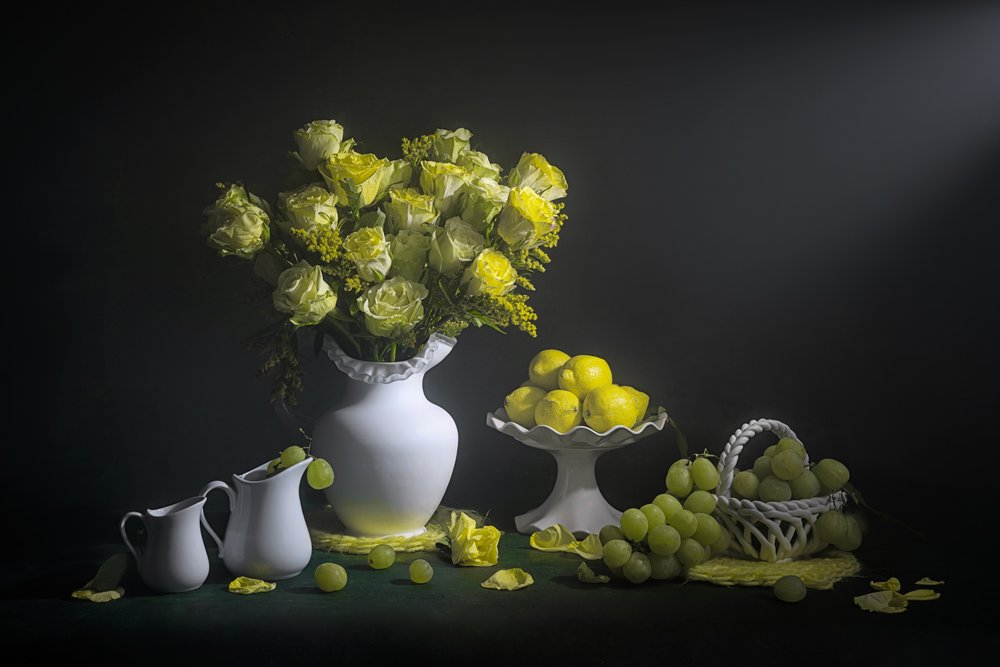 Naturaleza muerta con verduras frescas de Lydia Jacobs