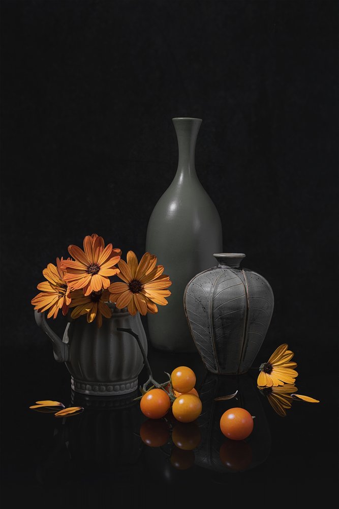 Naturaleza muerta con flores de naranjo de Lydia Jacobs