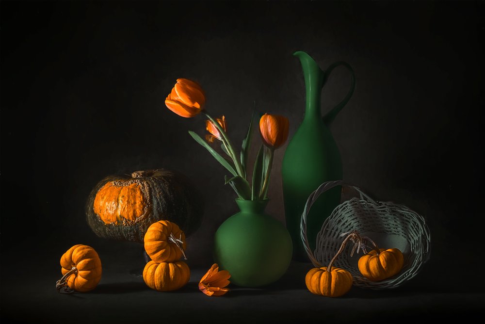 Naranja, verde, cosecha de otoño de Lydia Jacobs