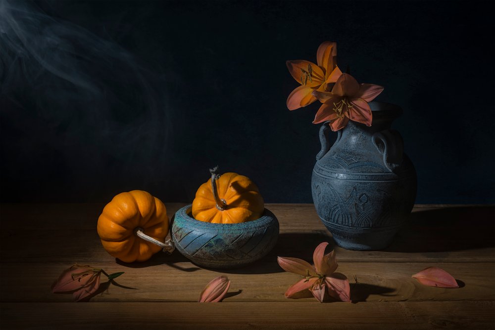Naturaleza muerta rústica de otoño de Lydia Jacobs
