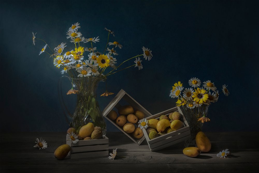 Fruta y flores rústicas de Lydia Jacobs