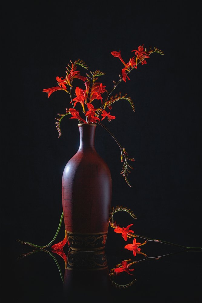 Naturaleza muerta en rojo intenso de Lydia Jacobs