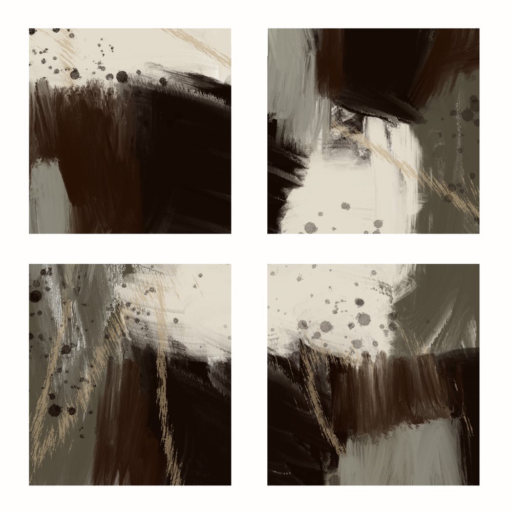 Tonos tierra oscuros: obra abstracta de MANSI SAXENA