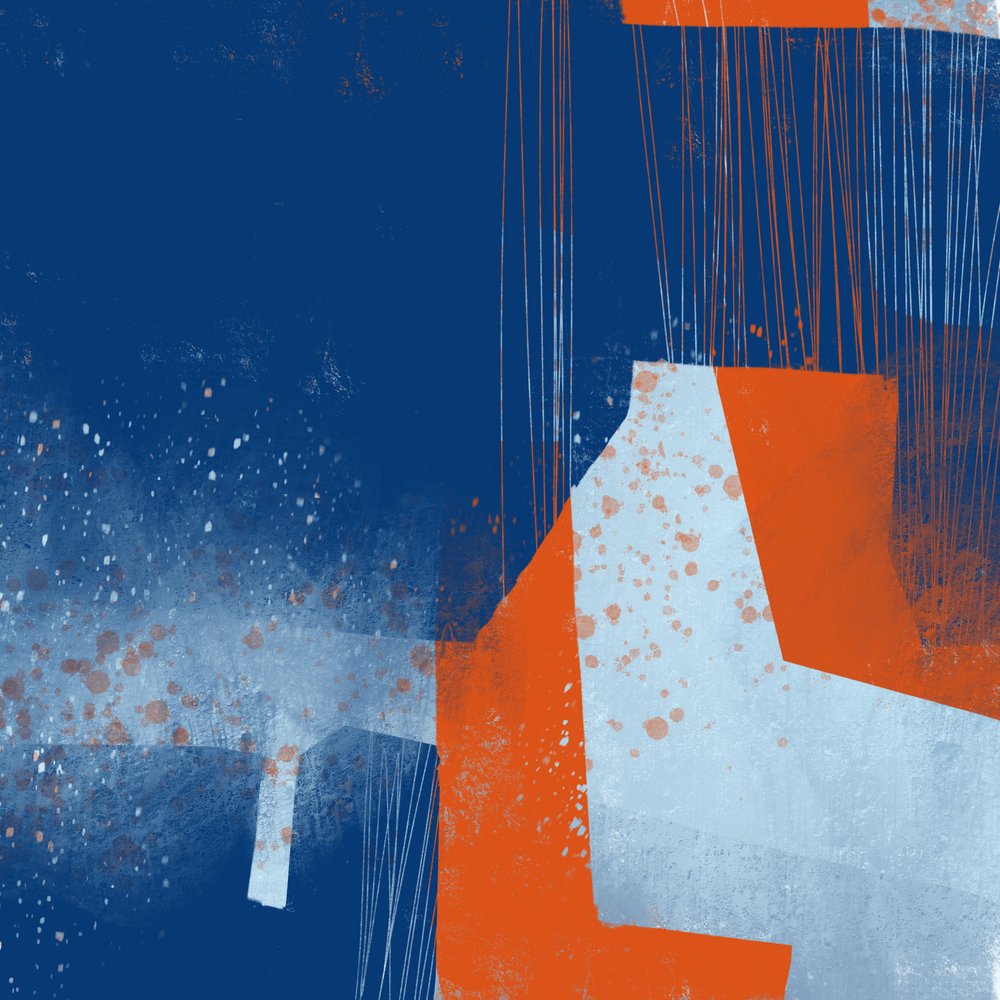 Abstracción dinámica con textura de MANSI SAXENA