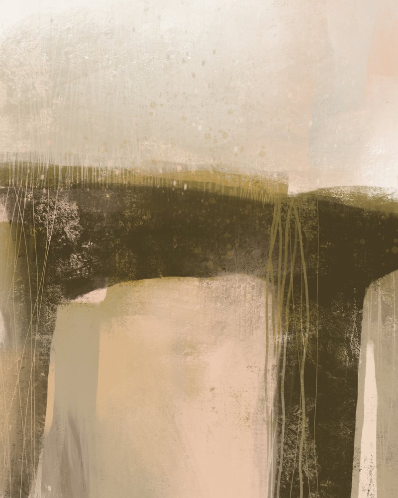 Paisaje abstracto con tonos terrosos de MANSI SAXENA