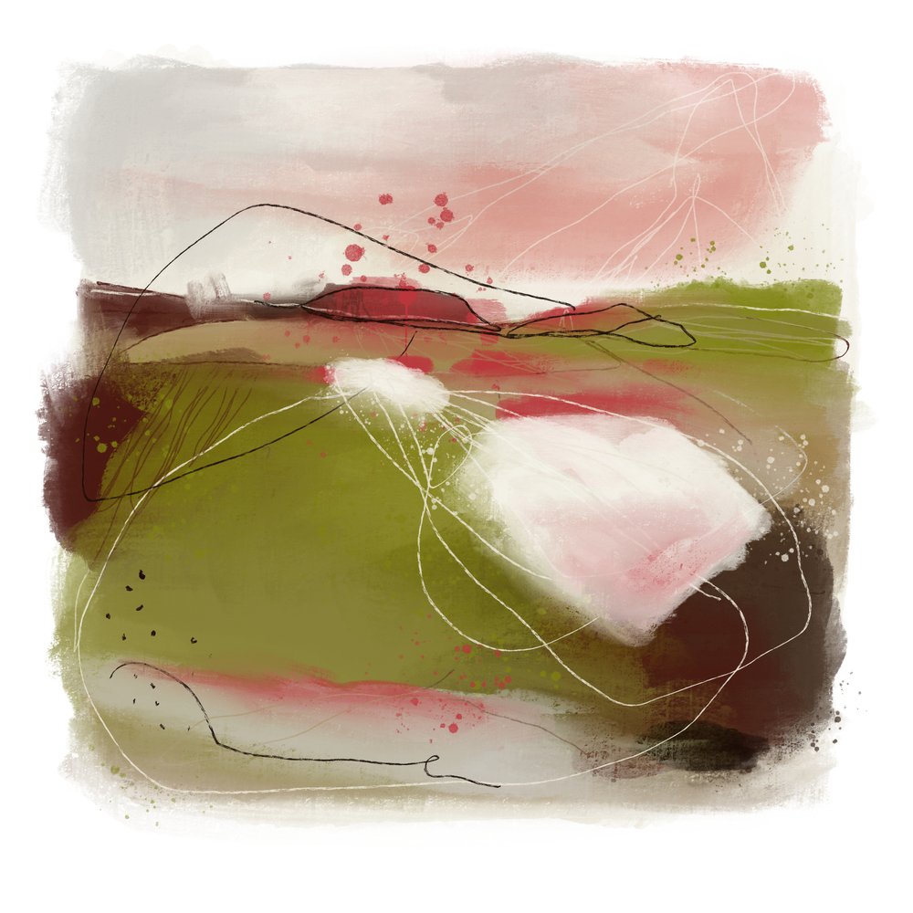 Paisaje abstracto en tonos apagados de MANSI SAXENA