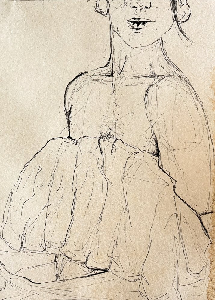 Boceto de una figura pensativa de Madison Phipps
