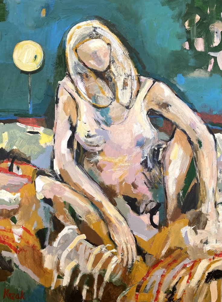 Figura rubia relajada de Magdalena  Krzak