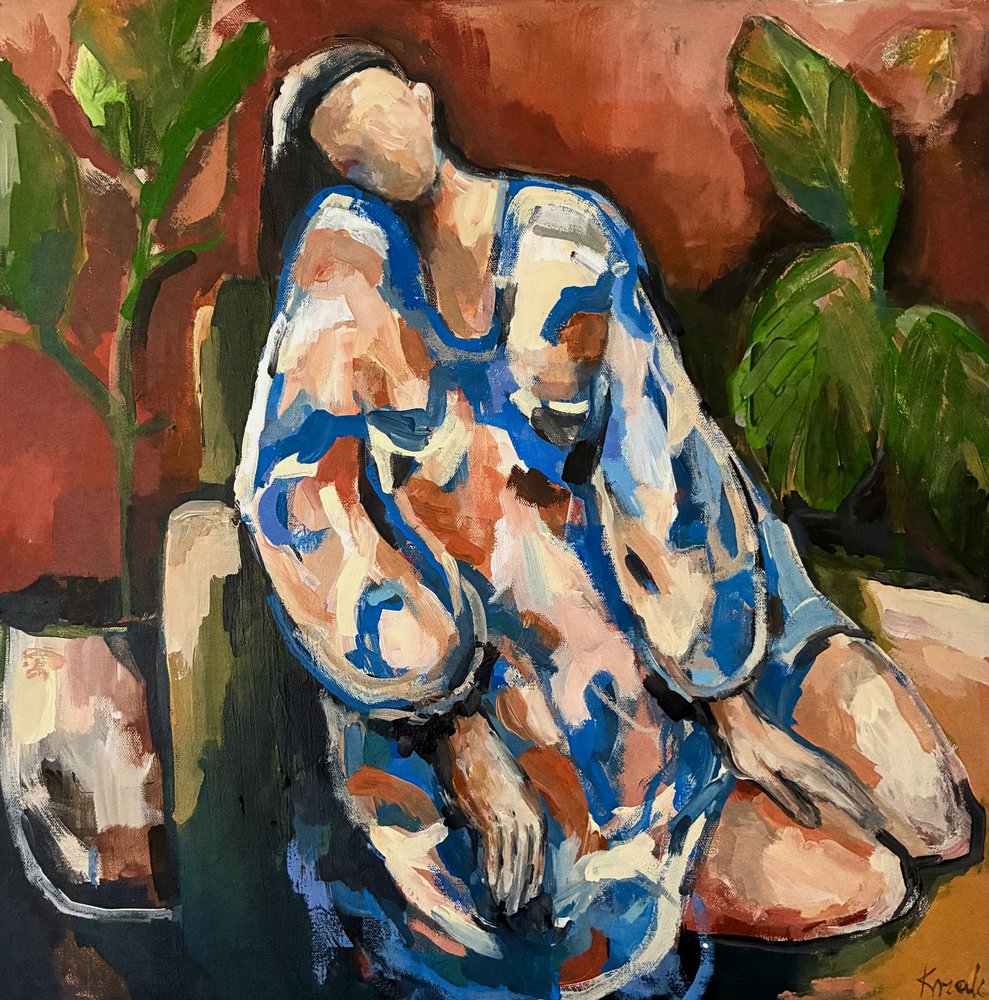 Figura serena en el interior de Magdalena  Krzak