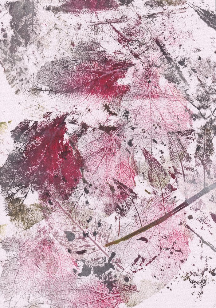Impresiones de hoja carmesí de Maira Ribena