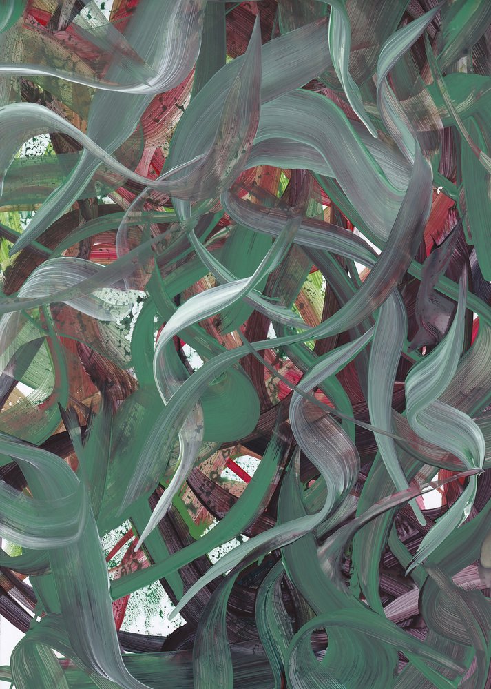 Abstracto verde fluido de Maira Ribena