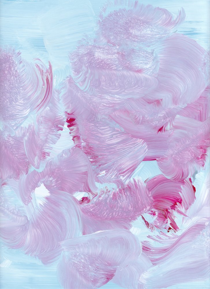 Tonos fluidos de rosa y azul de Maira Ribena