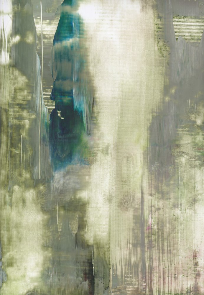 Sereno, verde y azul: abstracto de Maira Ribena