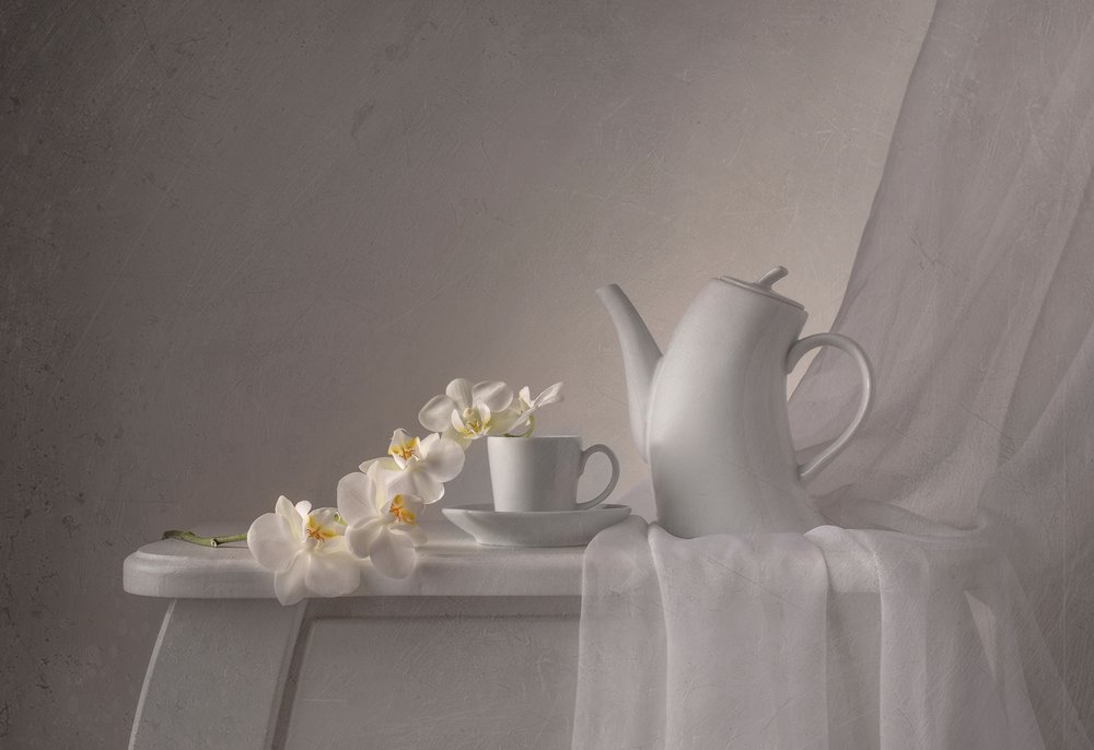 Elegante merienda con orquídeas de Margareth Perfoncio