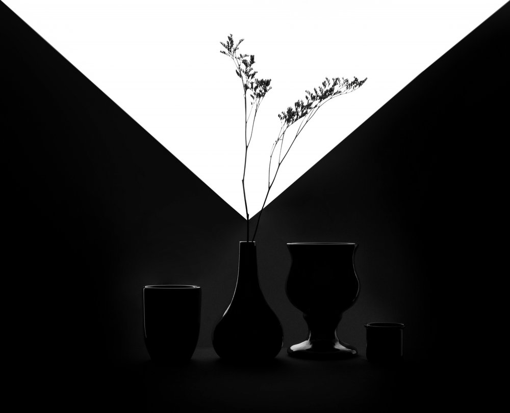 Naturaleza muerta geométrica minimalista de Margareth Perfoncio