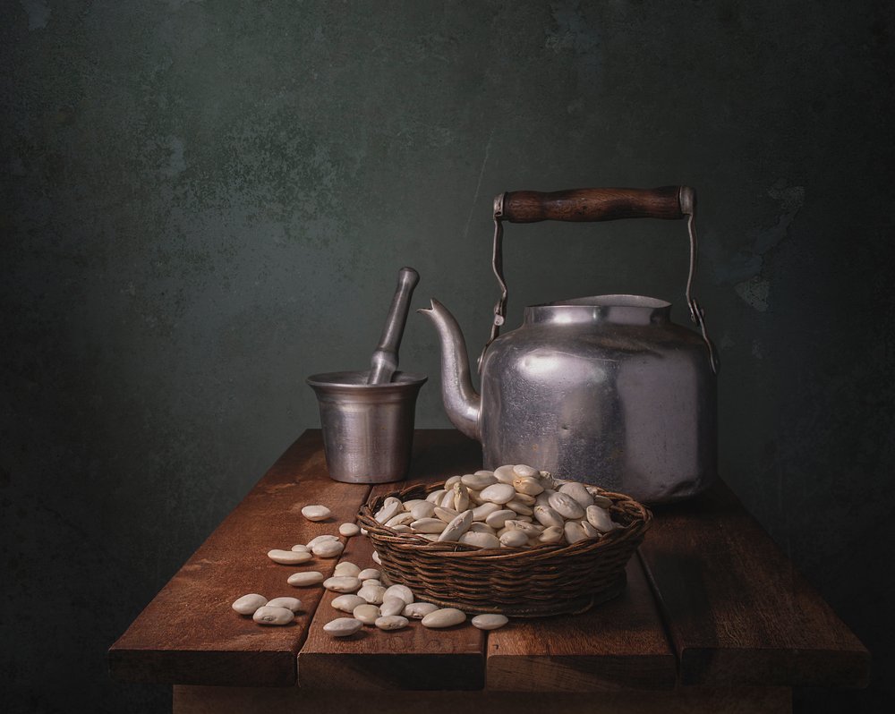 Naturaleza muerta de cocina rústica de Margareth Perfoncio