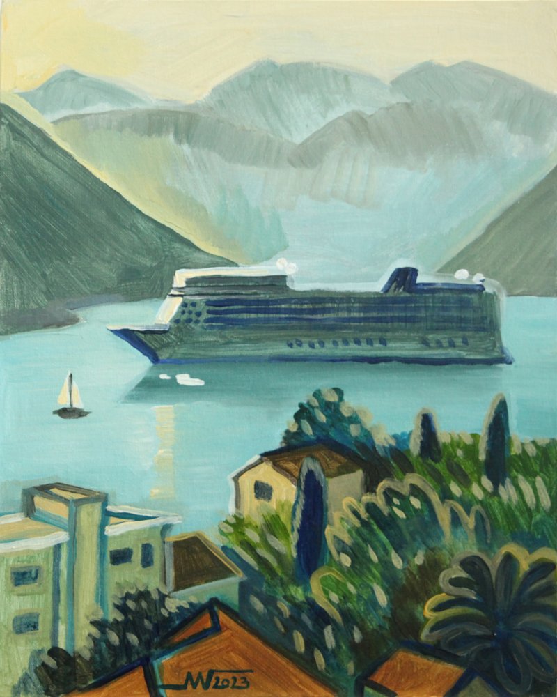 Vista de un crucero costero de Marina Gorkaeva