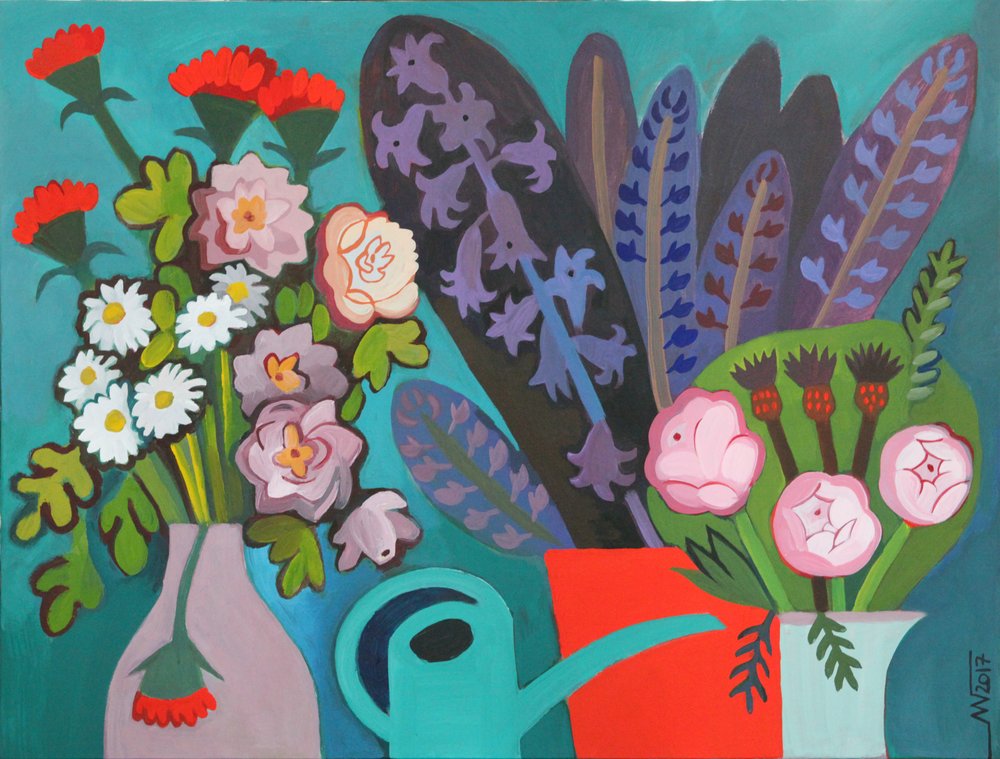 Flores modernas y coloridas de Marina Gorkaeva