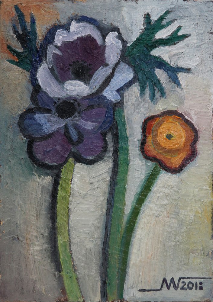 Flores de jardín de colores vivos de Marina Gorkaeva