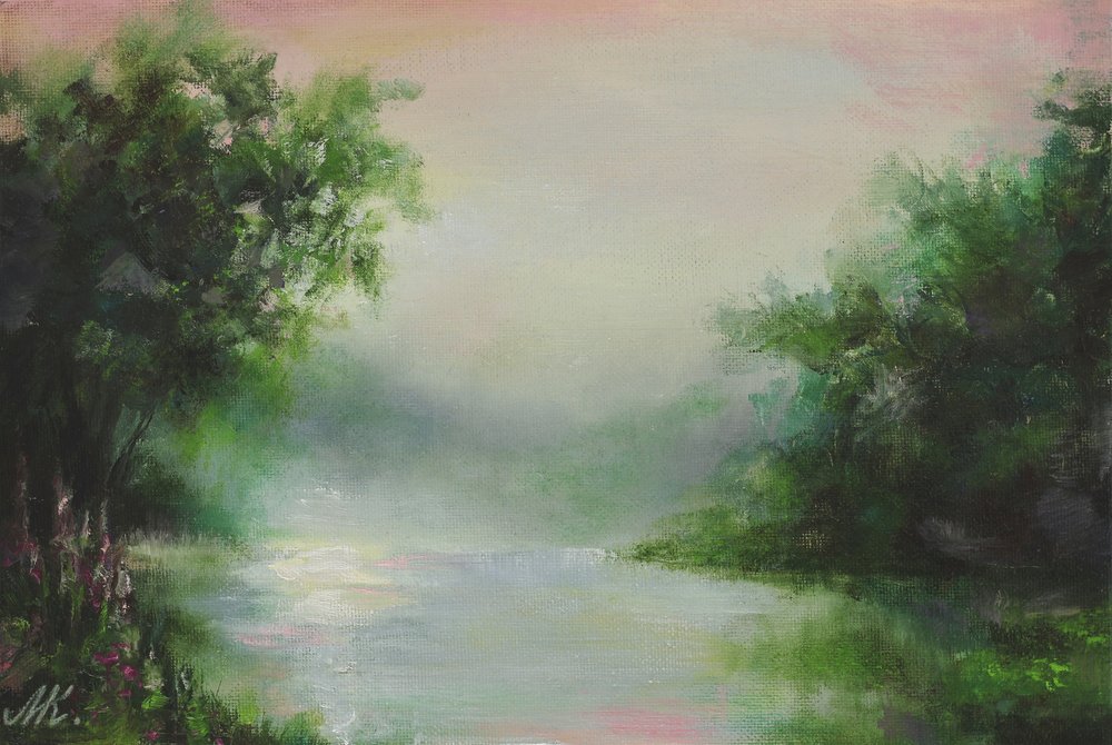 Río en una mañana brumosa de Marina Kozyr