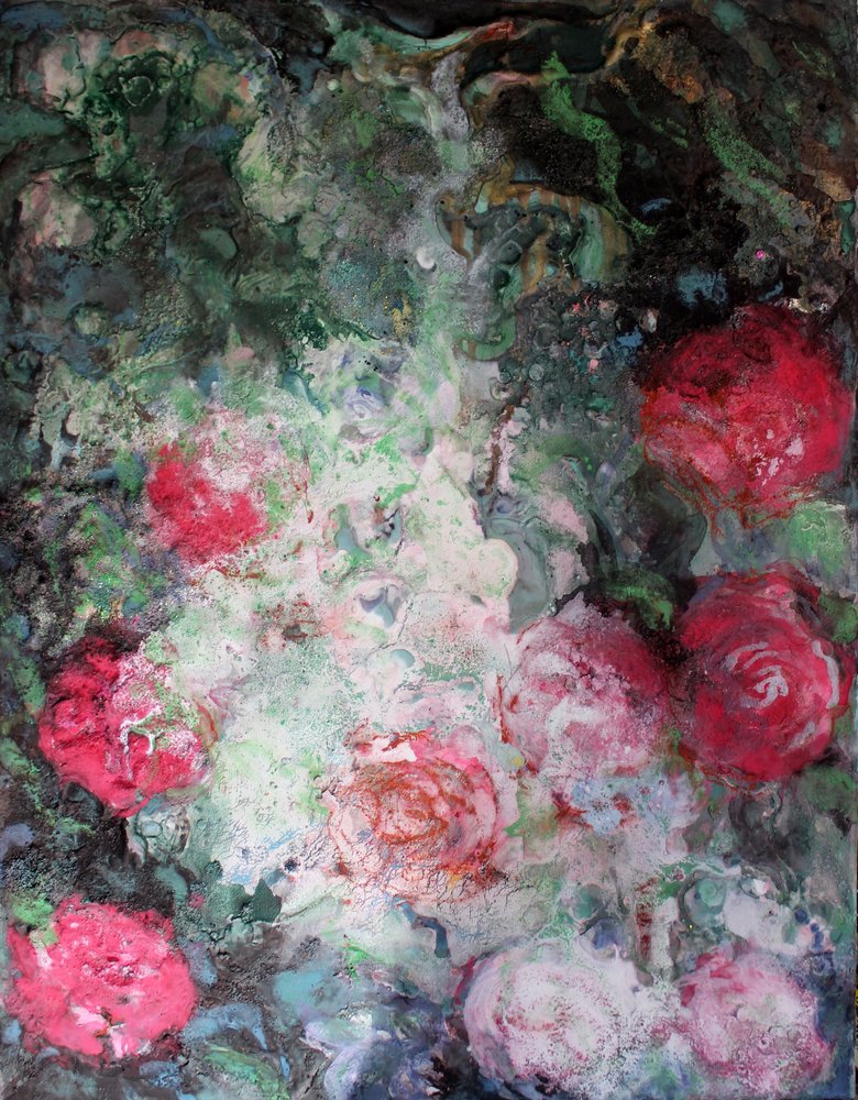 Jardín de rosas abstracto de Marina Nelson
