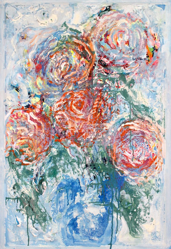 Abstracto floral vibrante de Marina Nelson