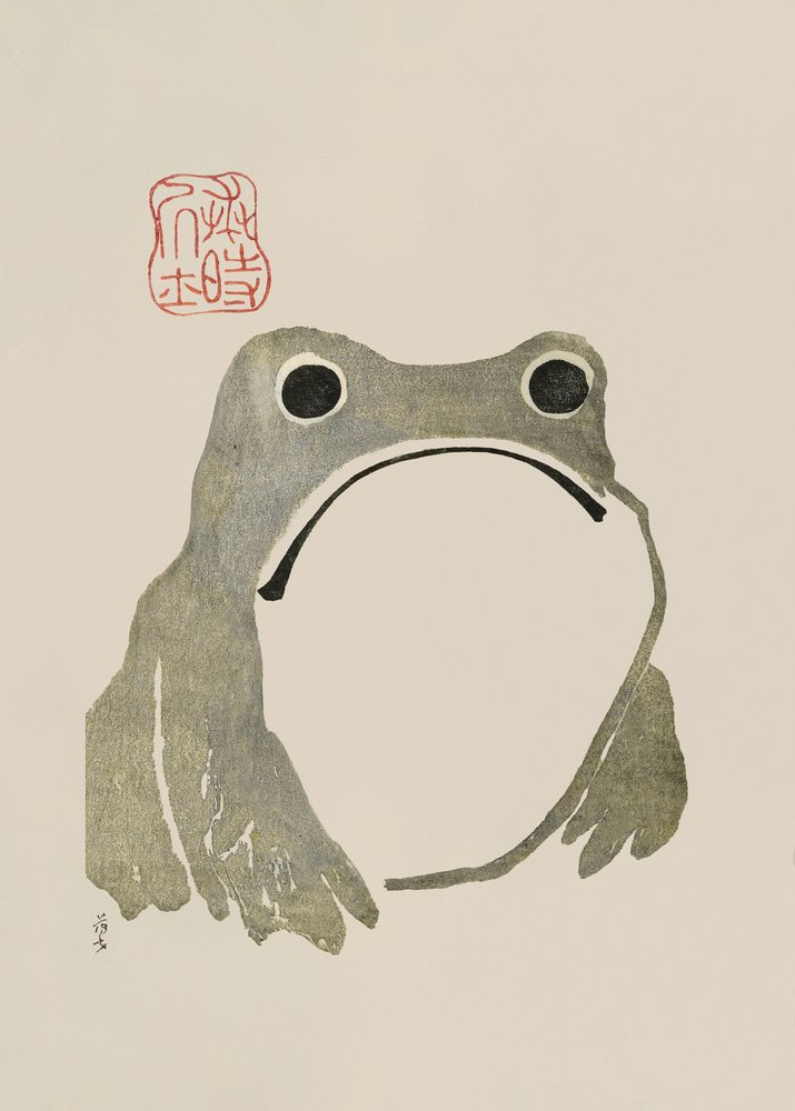 La rana gruñona I (Original) de Matsumoto Hoji