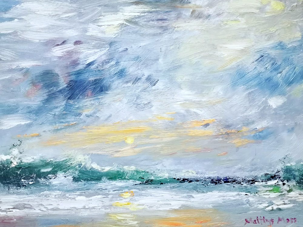 Paisaje marino a la hora dorada de Matthys Moss