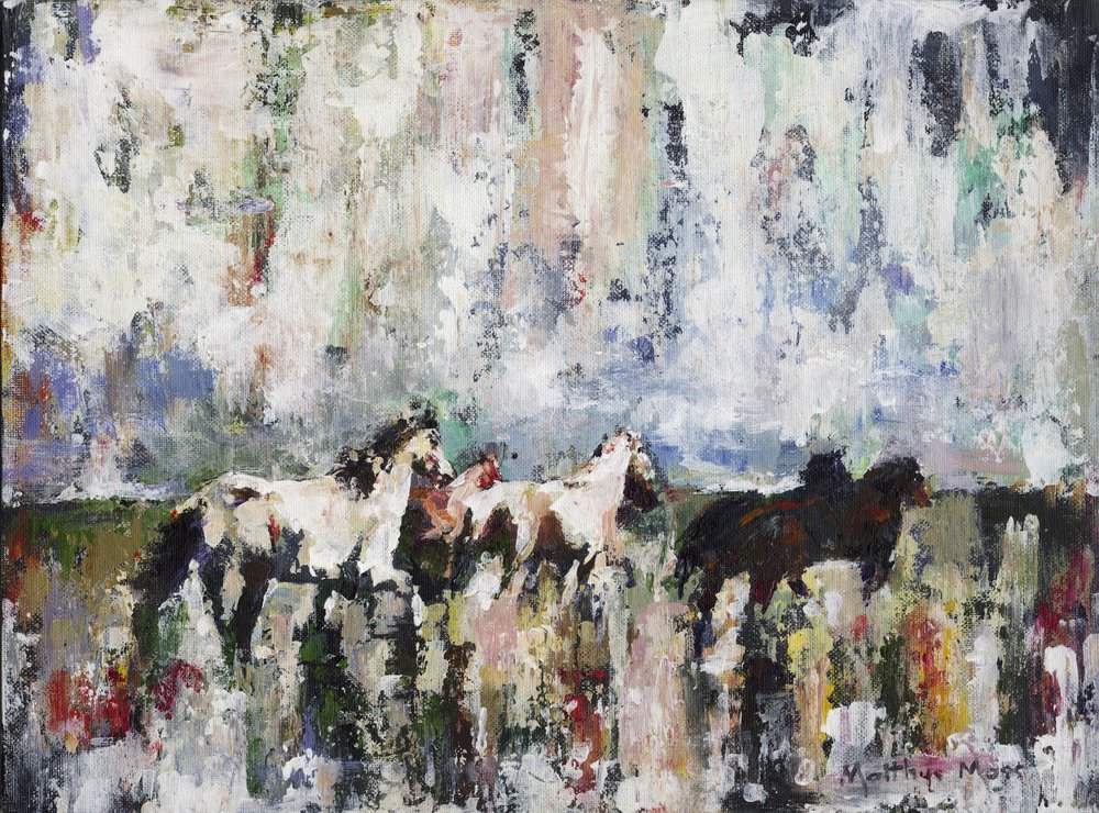 Caballos abstractos llenos de vida de Matthys Moss