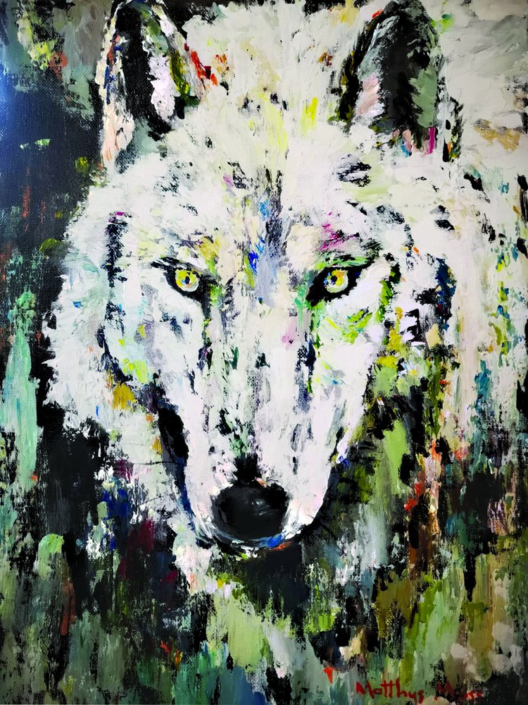 La mirada del lobo blanco de Matthys Moss
