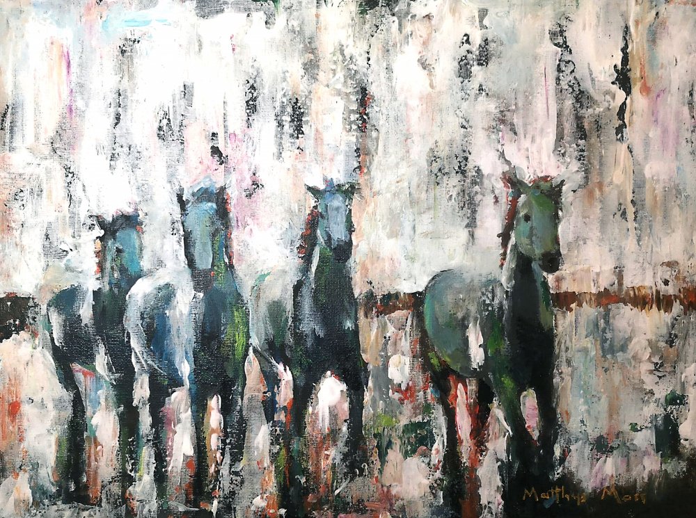 Los caballos salvajes galopan de Matthys Moss