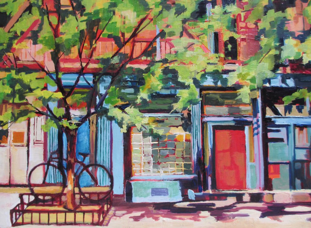 Una calle colorida de la ciudad de Maxine Shore