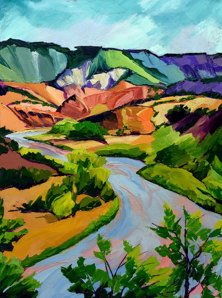Paisaje fluvial colorido de Maxine Shore