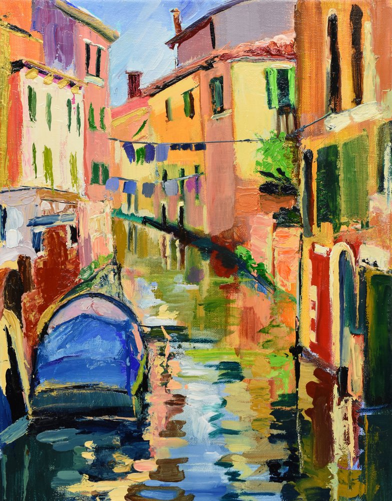 El colorido canal de Venecia de Maxine Shore
