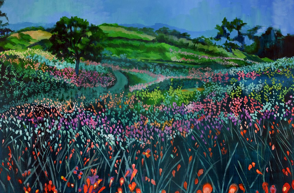 Sendero entre flores silvestres de Maxine Shore