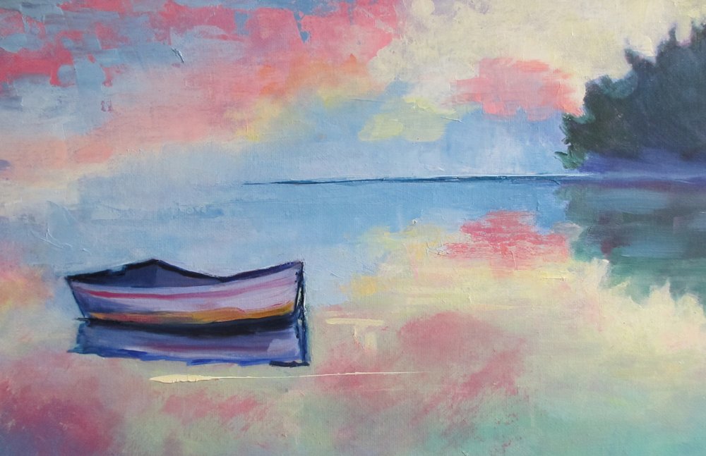 Barco en tonos pastel de Maxine Shore