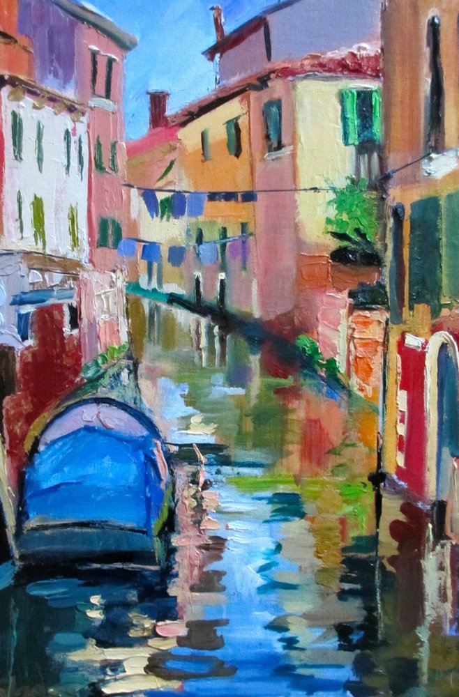 Reflejos en los canales de Venecia de Maxine Shore