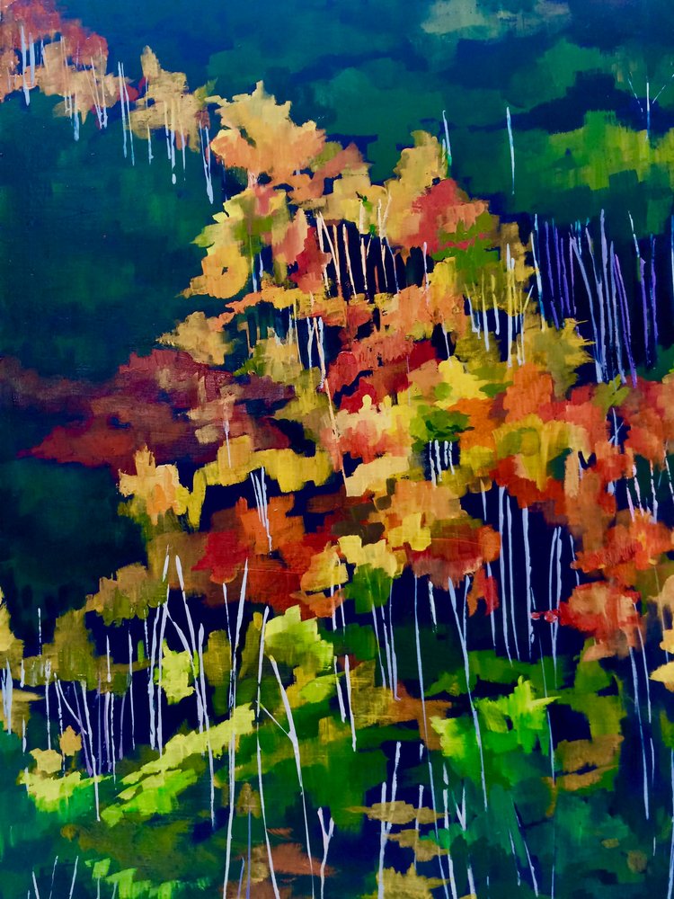 Un bosque otoñal lleno de colorido de Maxine Shore