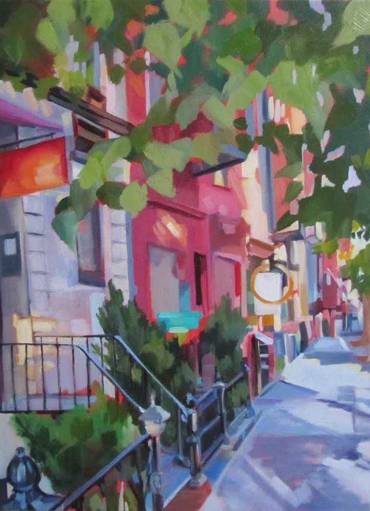 Una calle urbana llena de vida de Maxine Shore