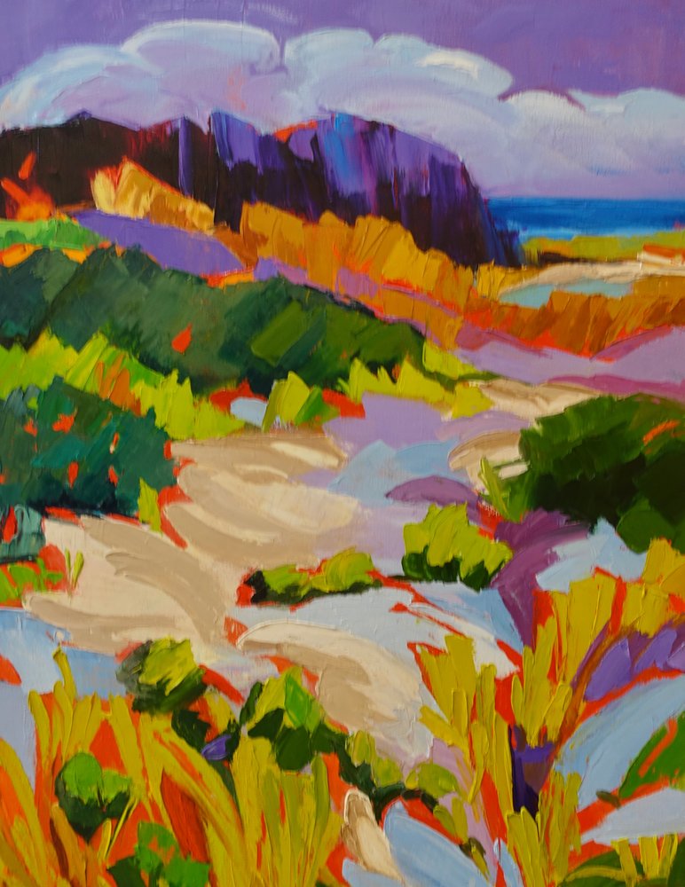 Un paisaje costero lleno de vida de Maxine Shore