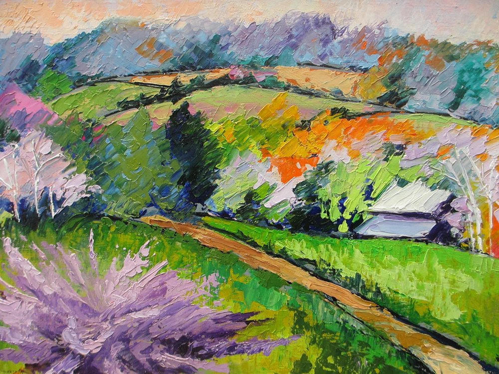 Un camino rural lleno de vida de Maxine Shore