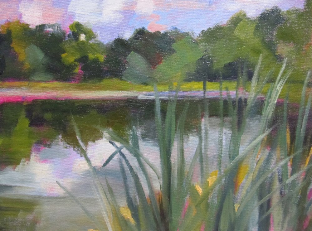 Reflejos vibrantes en el estanque de Maxine Shore