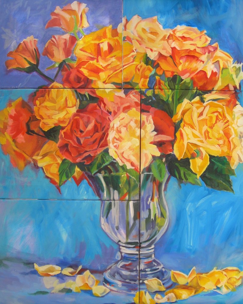 Ramo de rosas de colores vivos de Maxine Shore