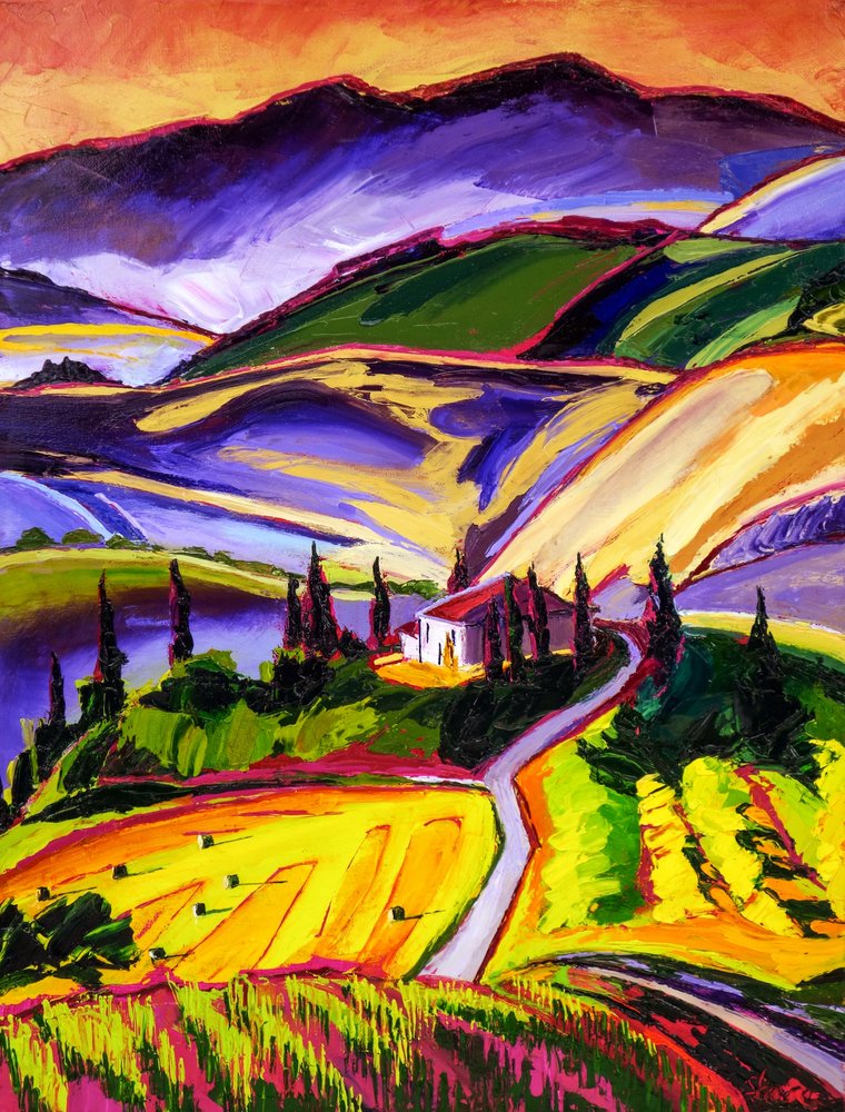 El vibrante paisaje de la Toscana de Maxine Shore